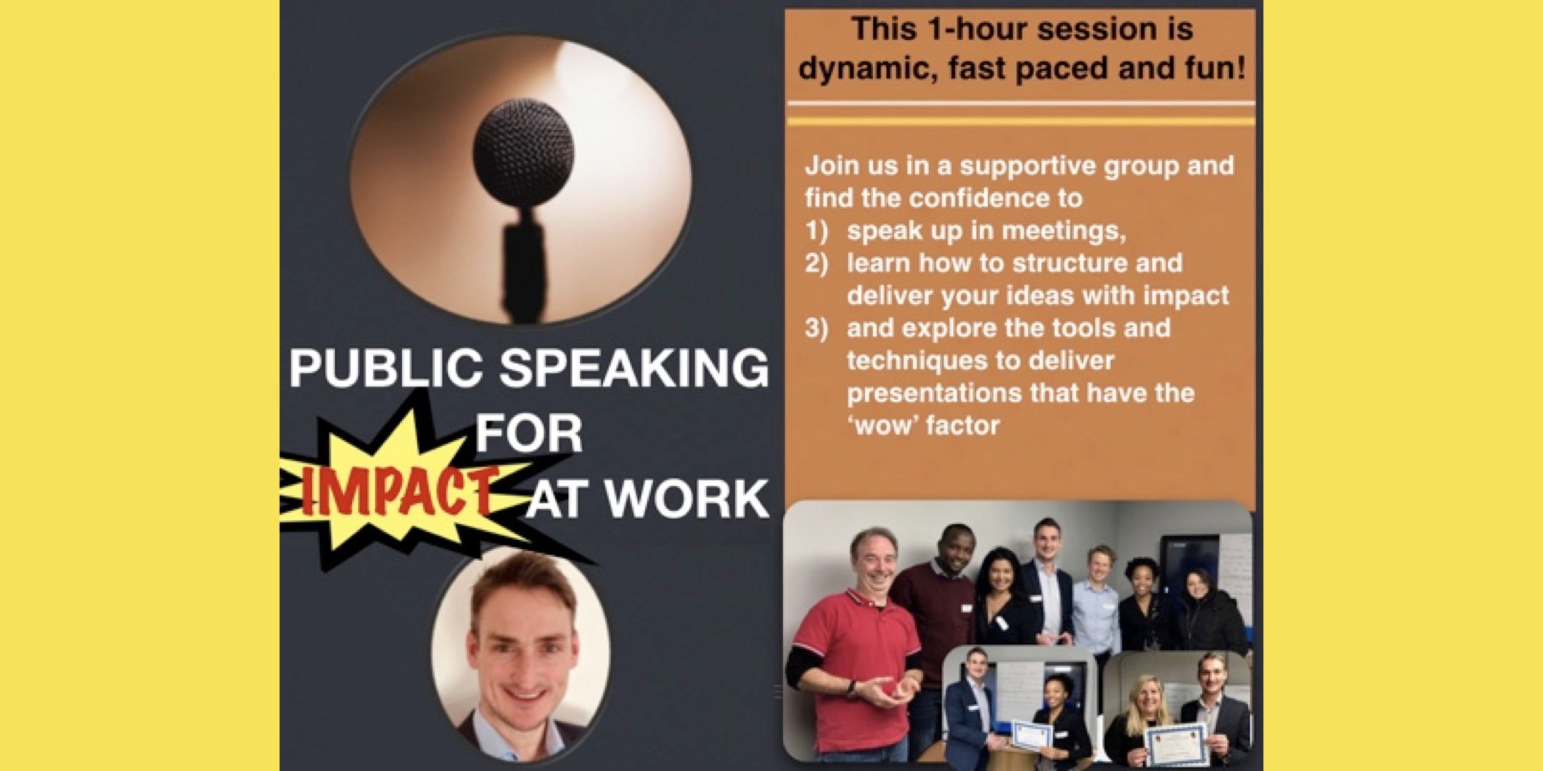 Public speaking for impact at work