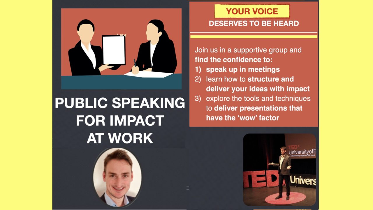 Public speaking for impact at work